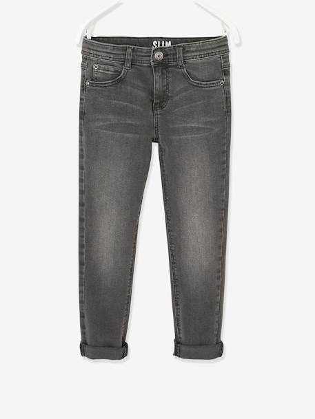 Jungen Slim-Fit-Jeans WATERLESS, Hüftweite COMFORT Oeko-Tex - blue stone+dark blue+double stone+dunkelgrau - 19