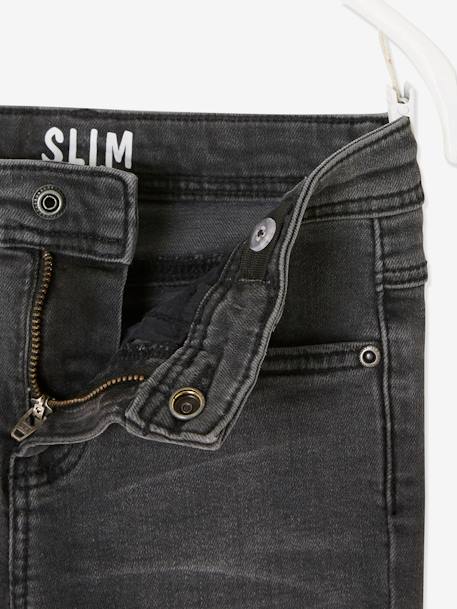 Jungen Slim-Fit-Jeans WATERLESS, Hüftweite COMFORT Oeko-Tex - blue stone+dark blue+double stone+dunkelgrau - 22