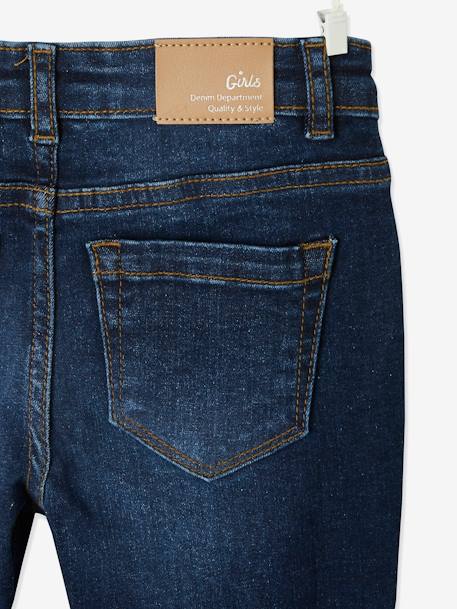 Mädchen Slim-Fit-Jeans WATERLESS, Hüftweite REGULAR - blue stone+dark blue+schwarz - 19