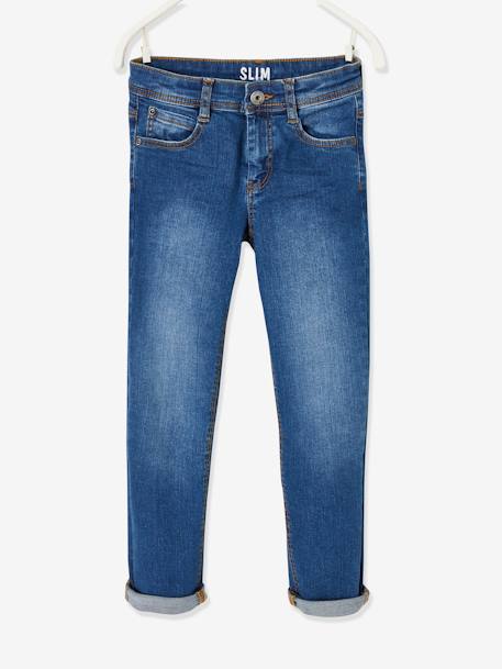 Jungen Slim-Fit-Jeans WATERLESS, Hüftweite REGULAR Oeko Tex - blue stone+dark blue+double stone+dunkelgrau - 8