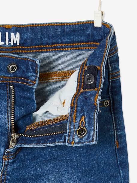 Jungen Slim-Fit-Jeans WATERLESS, Hüftweite COMFORT Oeko-Tex - blue stone+dark blue+double stone+dunkelgrau - 5