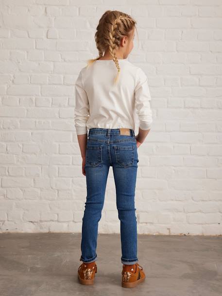 Mädchen Slim-Fit-Jeans WATERLESS, Hüftweite REGULAR - blue stone+dark blue+schwarz - 13