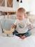 Baby Hose, Musselin - aquamarin+braun+graugrün+weiß+weiß bedruckt+wollweiß - 1