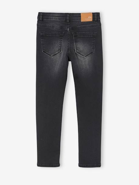 Mädchen Slim-Fit-Jeans WATERLESS, Hüftweite COMFORT - blue stone+dark blue+grau+schwarz - 18