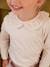 Baby Shirt mit besticktem Kragen Oeko-Tex - hellbeige+marine gestreift - 2