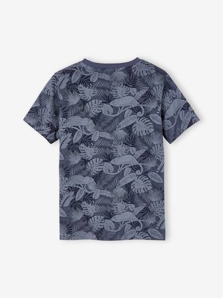 Jungen T-Shirt, Print und Brusttasche Oeko-Tex - anthrazit+braun+dunkelblau+moosgrün+pekannuss+weiß meliert+ziegel - 8