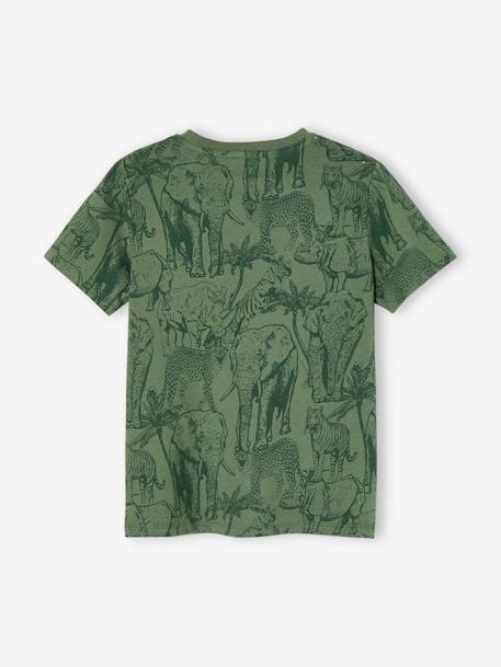 Jungen T-Shirt, Print und Brusttasche Oeko-Tex - anthrazit+braun+dunkelblau+moosgrün+pekannuss+weiß meliert+ziegel - 11