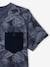 Jungen T-Shirt, Print und Brusttasche Oeko-Tex - anthrazit+braun+dunkelblau+moosgrün+pekannuss+weiß meliert+ziegel - 9