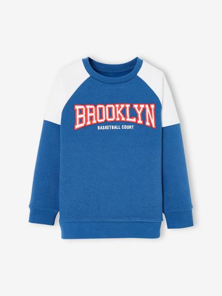 Jungen Sport-Sweatshirt, Brooklyn Oeko-Tex - königsblau+pekannuss - 4
