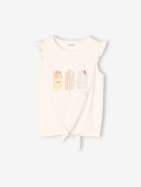 Mädchen-Set: T-Shirt & Shorts Oeko Tex - aqua+gelb/wollweiß geblümt sonnenbl+koralle - 18