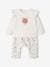 Baby-Set: Sweatshirt & Hose - grau meliert+rosa nude+tonfarben+wollweiß - 21