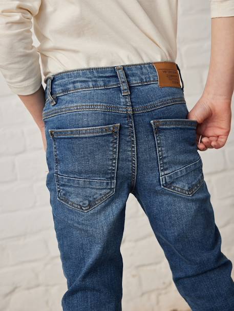 Jungen Slim-Fit-Jeans WATERLESS, Hüftweite REGULAR Oeko Tex - blue stone+dark blue+double stone+dunkelgrau - 16