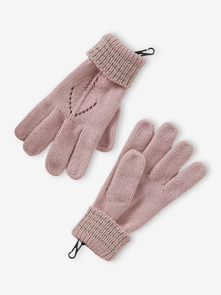 Mädchen-Set: Mütze, Schal & Handschuhe - pudrig rosa - 4