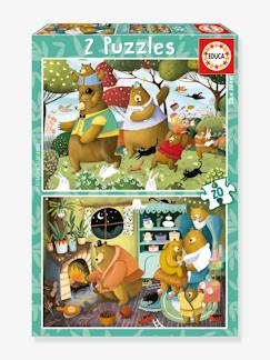 Spielzeug-Lernspielzeug-2 Kinder Puzzles Geschichten aus dem Wald EDUCA, 20 Teile