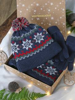 Jungenkleidung-Accessoires-Mützen, Schals & Handschuhe-Jungen Weihnachts-Geschenkset: Mütze, Handschuhe & Rundschal