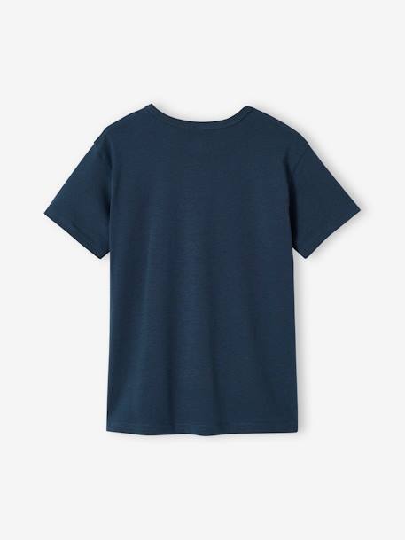 Jungen T-Shirt, grafischer Print Oeko-Tex - himmelblau+nachtblau+rosenholz+türkis+wollweiß - 6