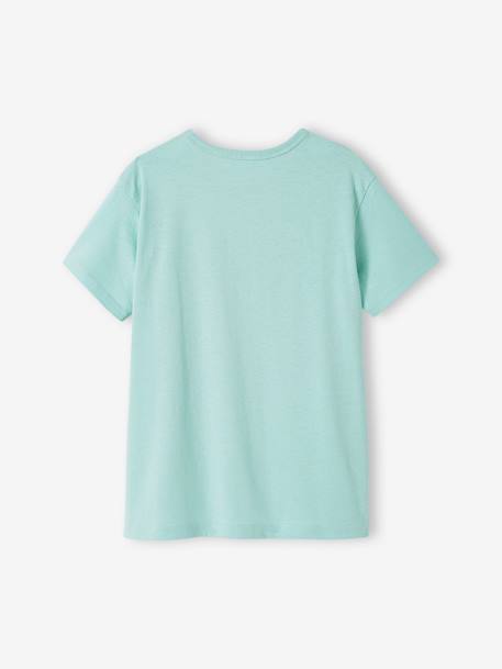 Jungen T-Shirt, grafischer Print Oeko-Tex - himmelblau+nachtblau+rosenholz+türkis+wollweiß - 13