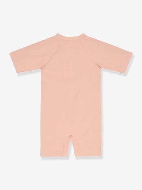 Kinder UV-Overall LÄSSIG mit kurzen Ärmeln - rosa nude+weiß gestreift - 2