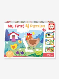 Spielzeug-Lernspielzeug-4er-Set Baby Puzzles Bauernhoftiere & Babys EDUCA 5-8 Teile