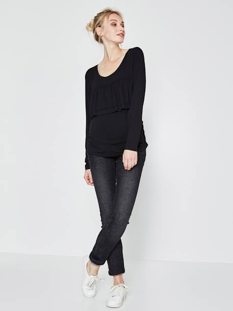 Umstands Slim-Fit-Jeans, Schrittl. 85 cm - schwarz - 2