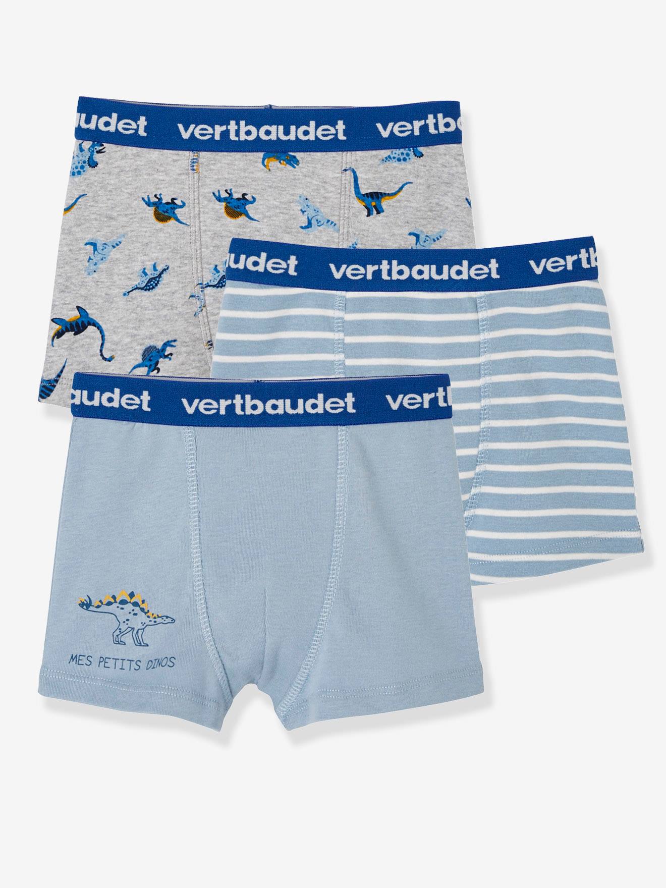 Vertbaudet 3er Pack Boxershorts für Jungen, Dinomotive in pack blau Vertbaudet 3er Pack Boxershorts für Jungen, Dinomotive in pack blau