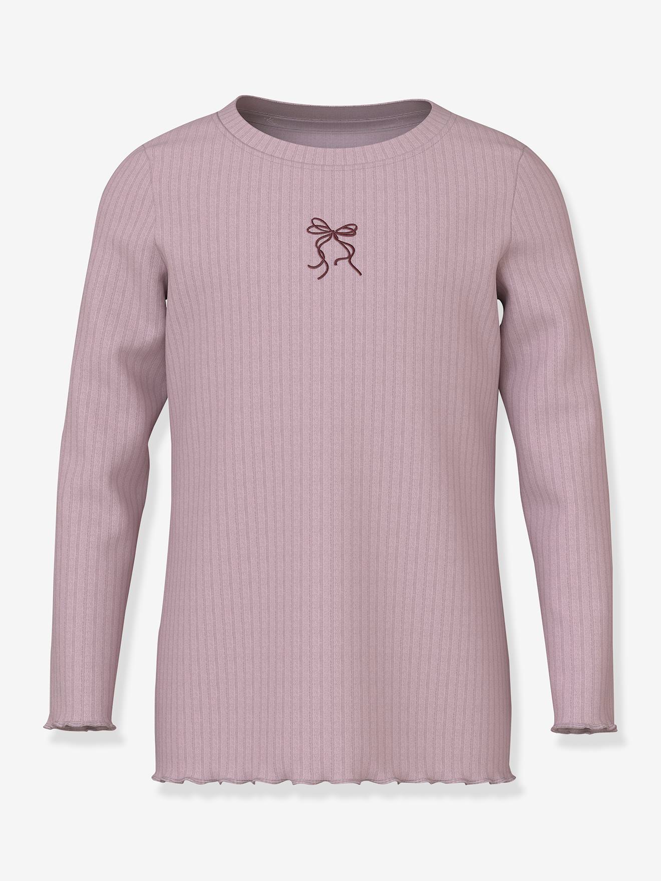 Glitzer-Langarmshirt NMFVEMMA Mädchen NAME IT Slim-Fit lila Gr. 116