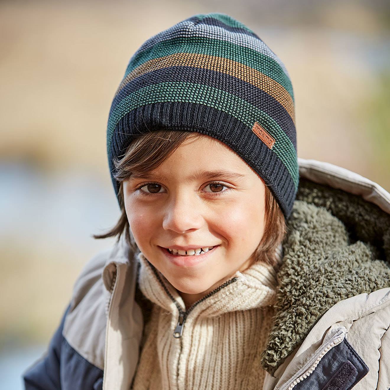 Thumbnail - Beanie Blockstreifen Kinder maximo