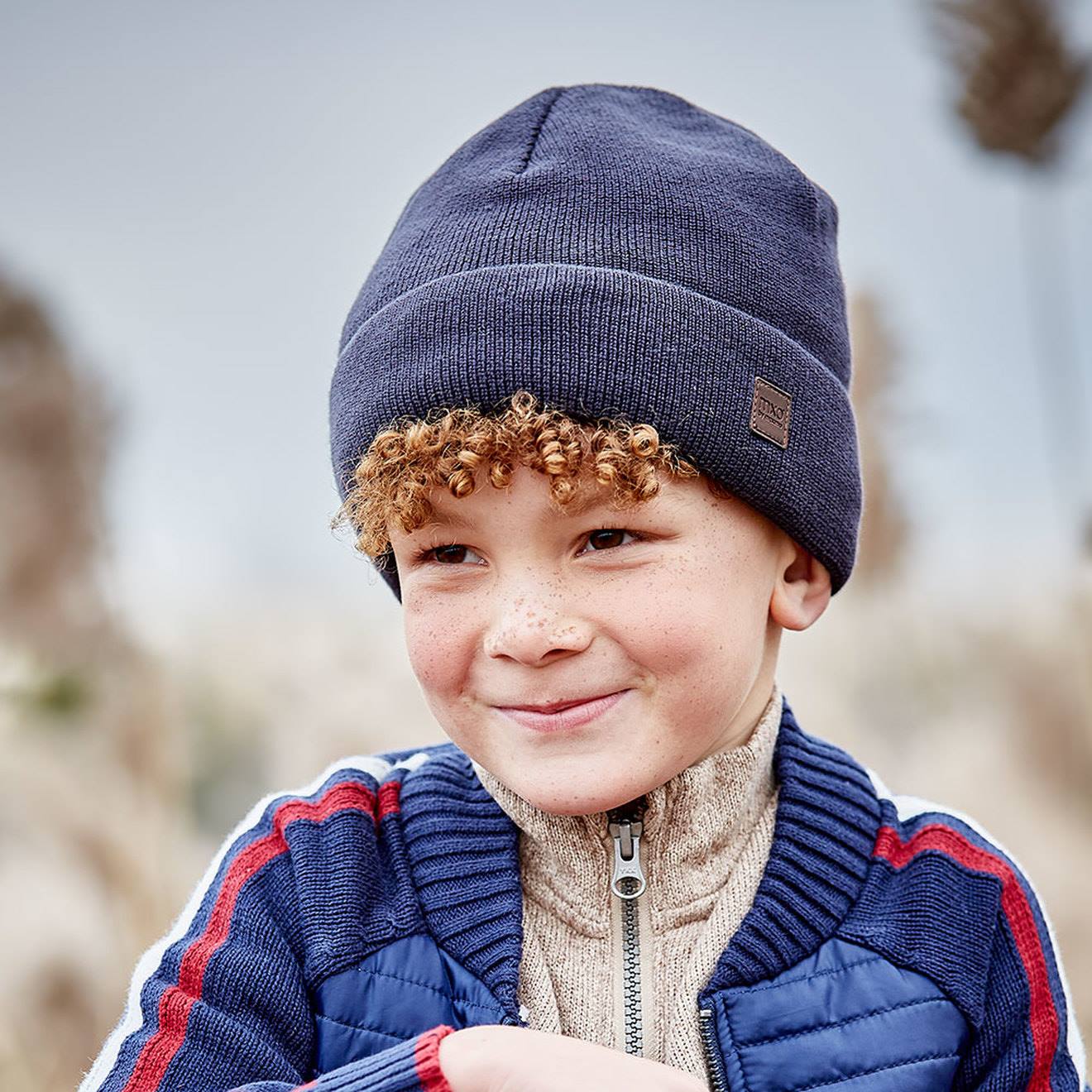 Thumbnail - Strickmütze Kinder maximo Jerseyfutter