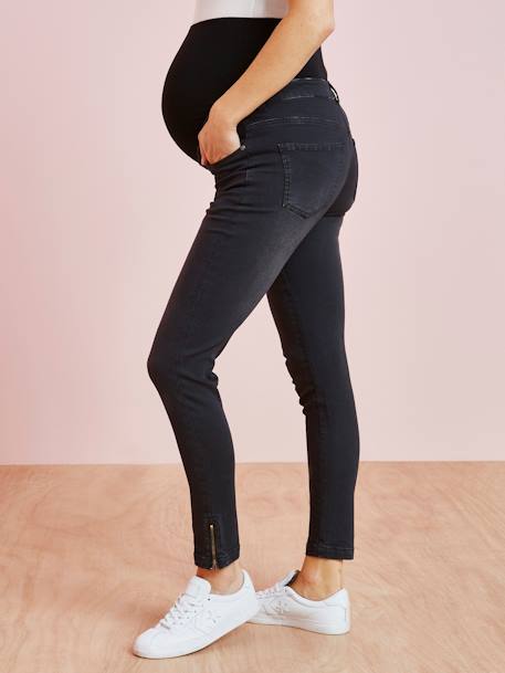 7/8-Jeans für die Schwangerschaft, Slim-Fit - schwarz - 3
