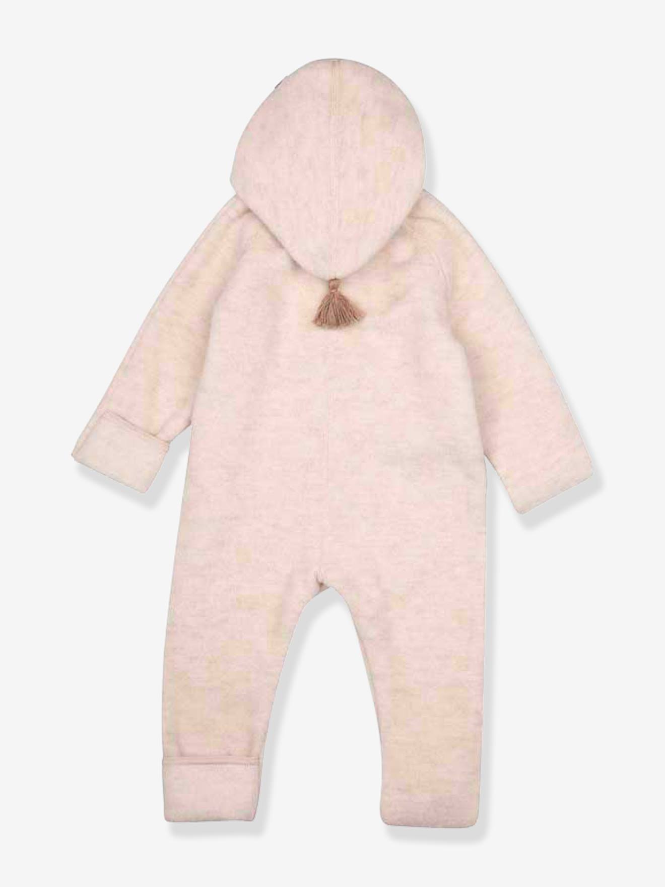 Thumbnail - Fleece-Overall Baby mit Zwergenkapuze PURE PURE by Bauer Merinowolle