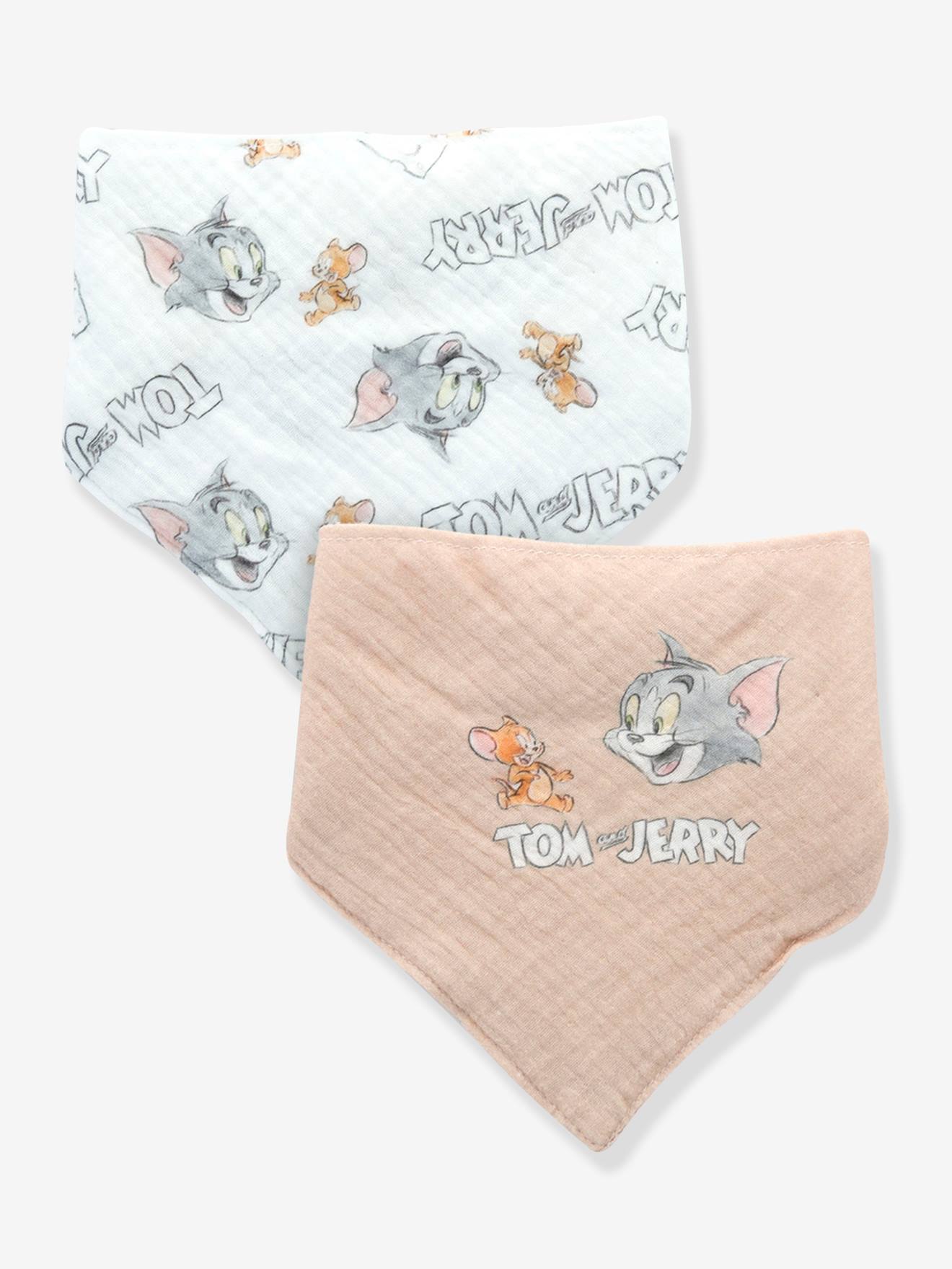 Thumbnail - 2er-Pack Baby Bandana-Lätzchen aus Baumwoll-Musselin