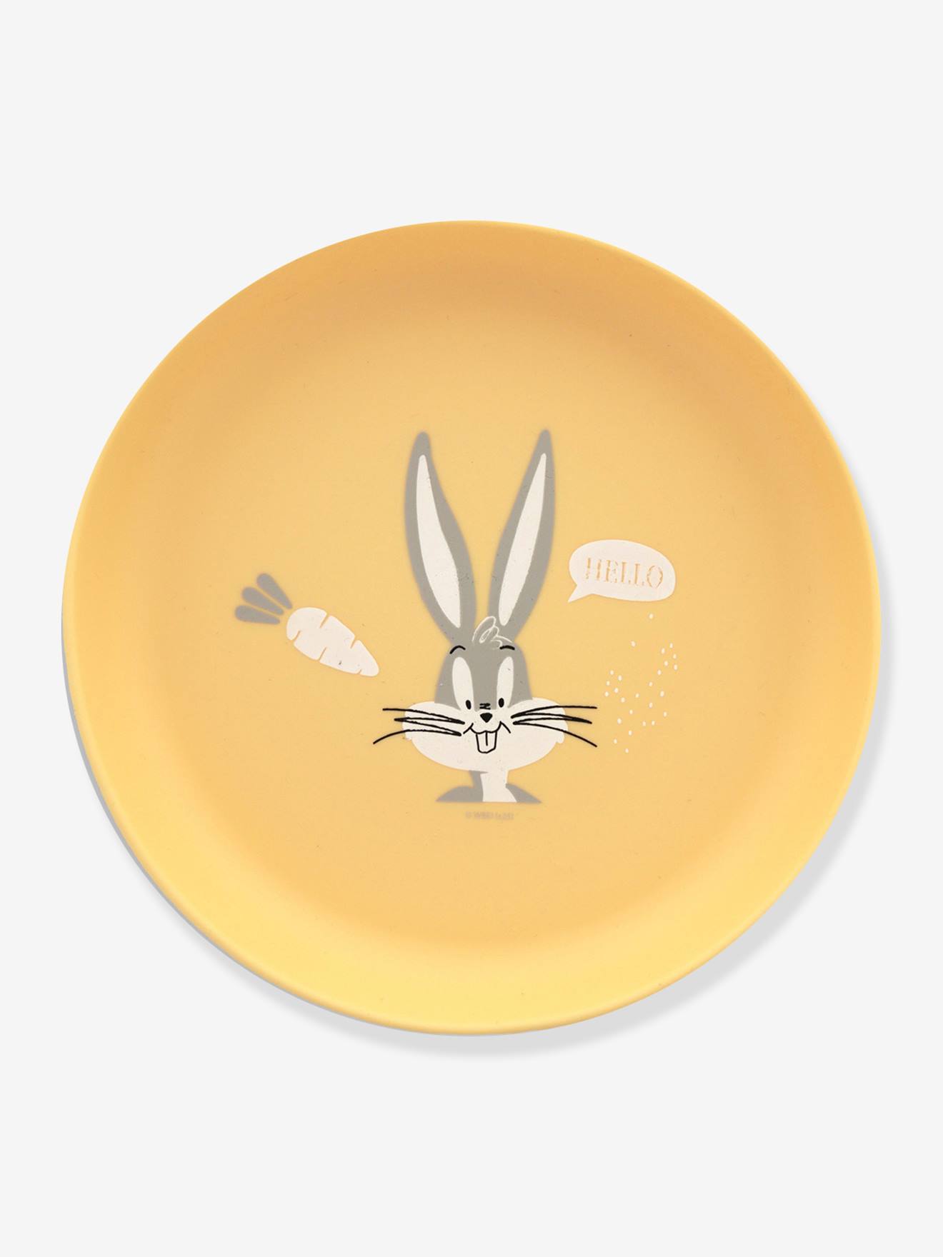 Rutschfester Teller aus Silikon Bugs Bunny LOONEY TUNES gelb
