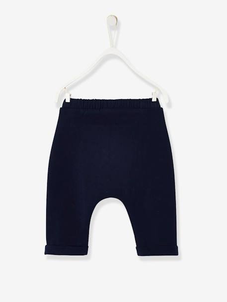 Baby Sweathose für Neugeborene - beige meliert wal+graubraun bedruckt+hellbeige+hellgrau meliert+nachtblau+rosa bedruckt+wollweiß+wollweiß bedruckt obst+wollweiß bedruckt safari - 18
