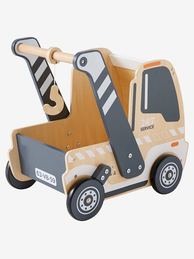 Vertbaudet Lauflernwagen LASTER, Holz FSC® in anthrazit/natur