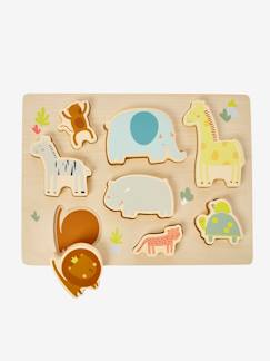 Spielzeug-Baby-Tasten & Greifen-Kleinkinder Steckpuzzle ,,Dschungel" aus Holz FSC®
