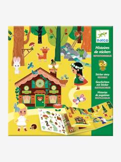 Spielzeug-Kreativität-Sticker, Collagen & Knetmasse-Sticker-Buch „Zauberwald“ DJECO