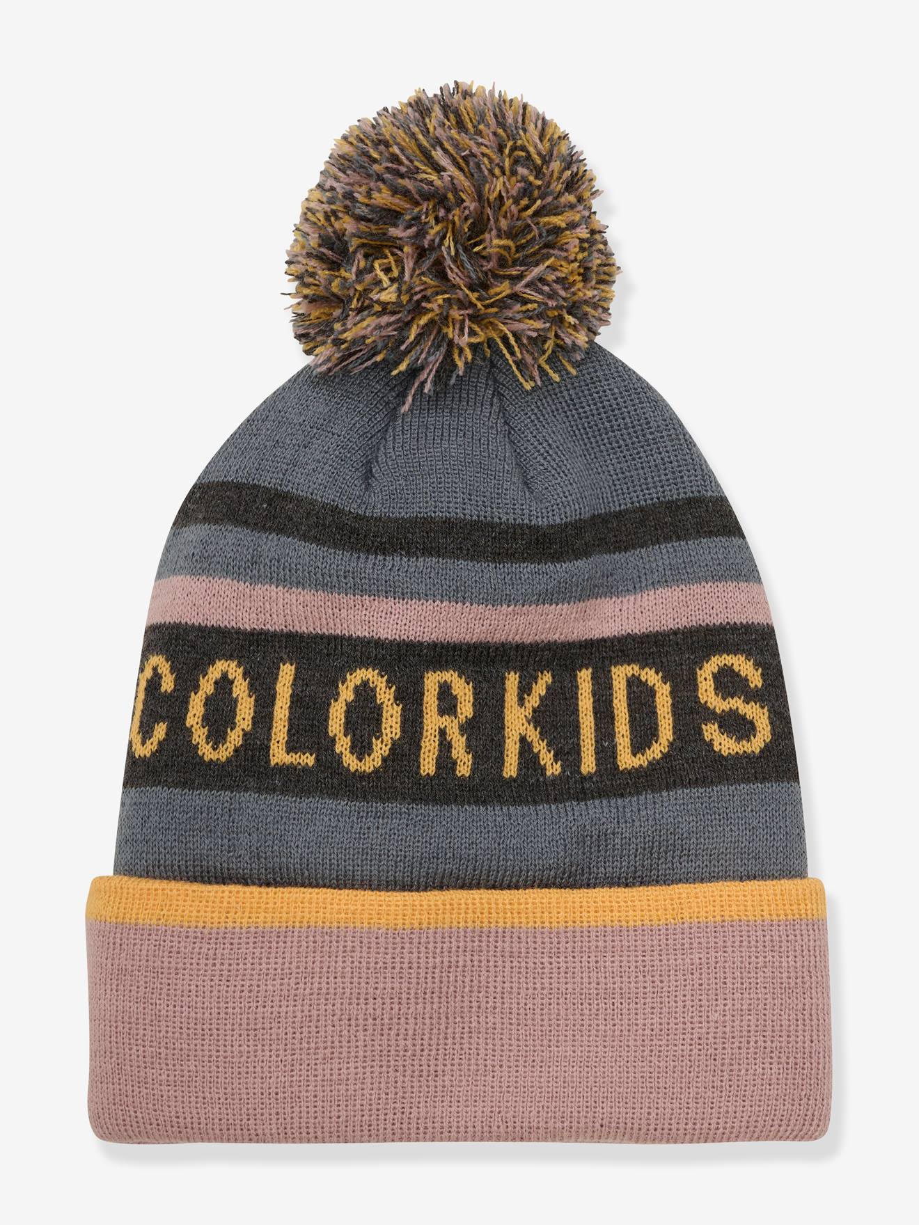 Thumbnail - Strickmütze mit Bommel Kinder COLOR KIDS