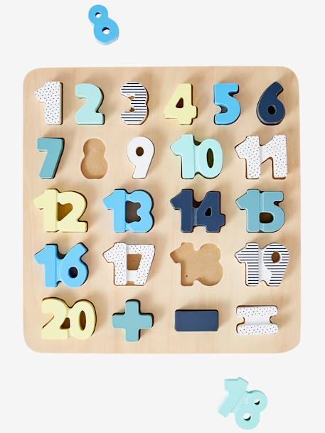 Kinder Zahlenpuzzle aus Holz FSC® - mehrfarbig - 1