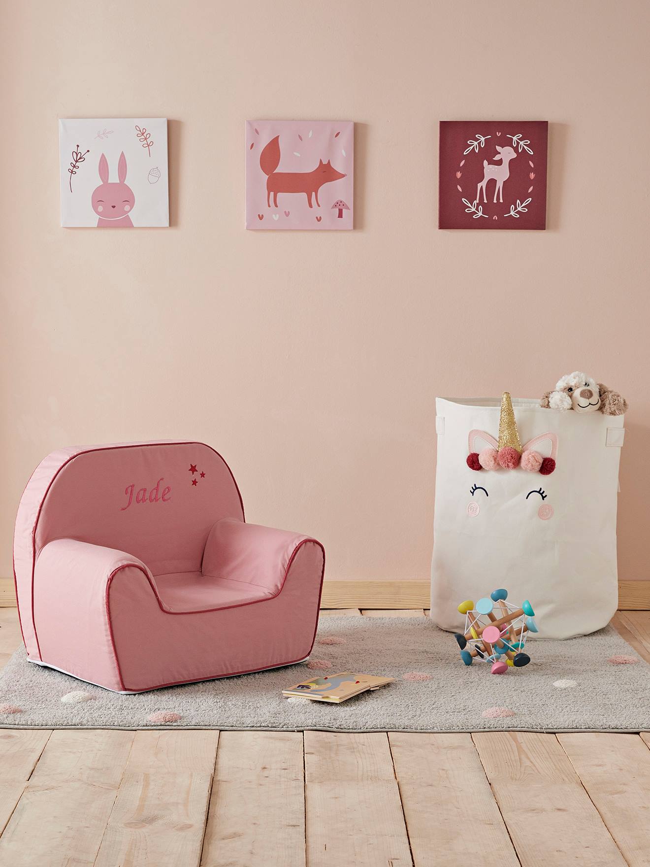 Vertbaudet Kinderzimmer Teppich Konfetti Grau Bedruckt Einheitsgröße