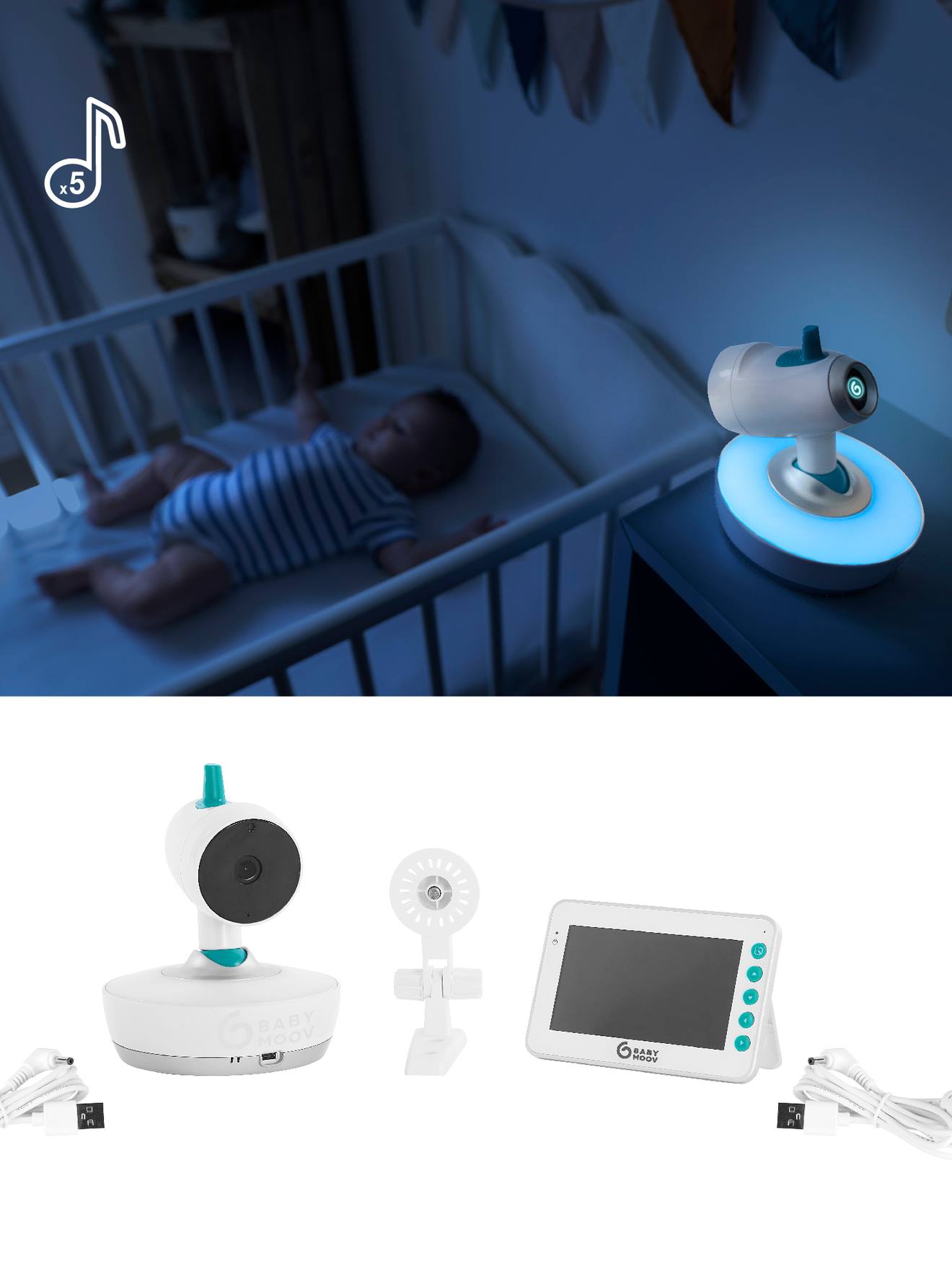 Thumbnail - Video-Babyphon 360° YOO-MOOV BABYMOOV