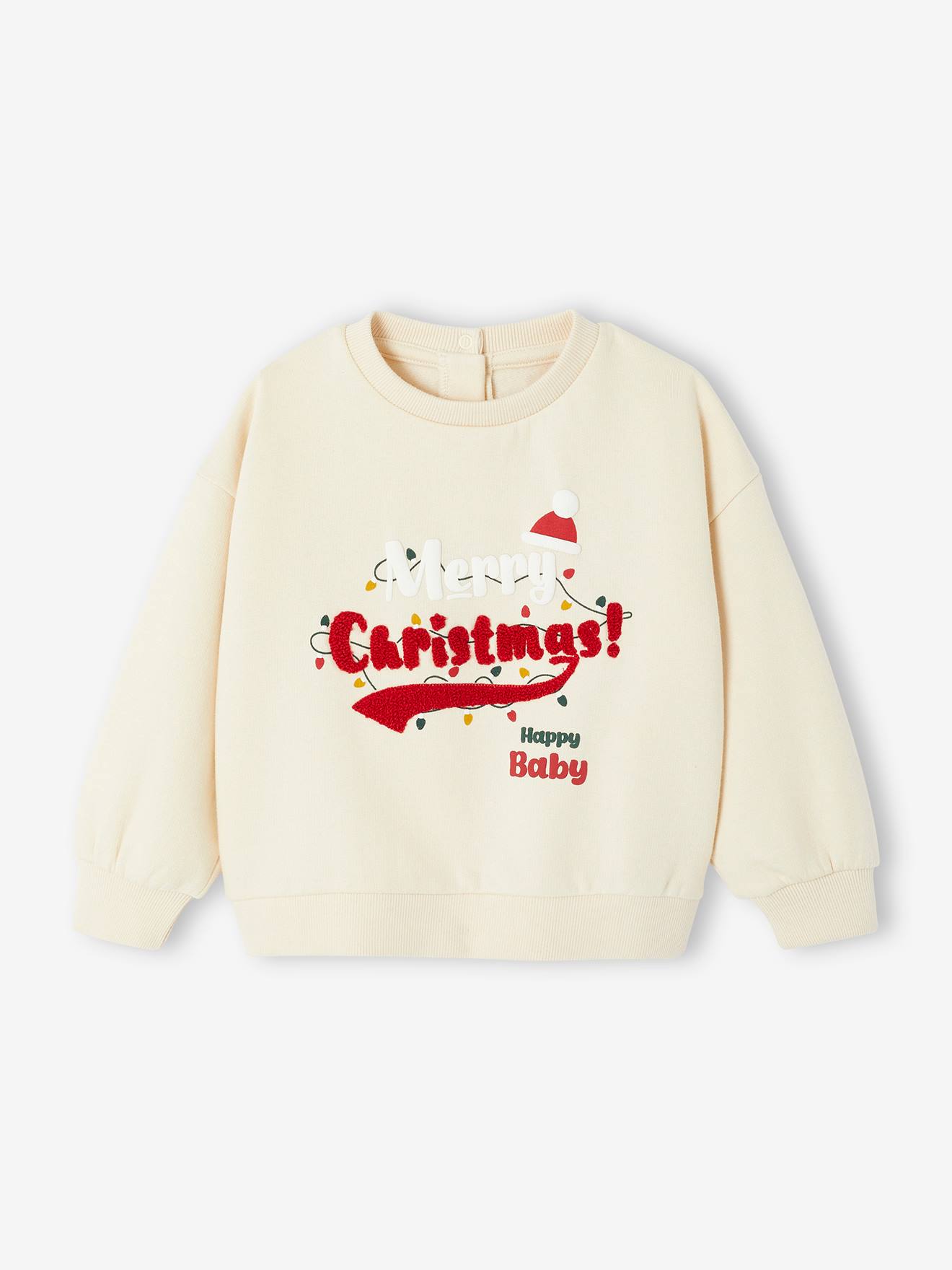 Thumbnail - Sweatshirt HAPPY BABY Familien-Capsule für Weihnachten vanille