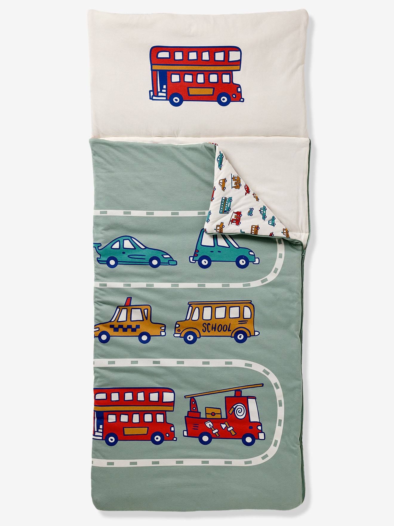 Schlafsack Kinder AUTOS salbei