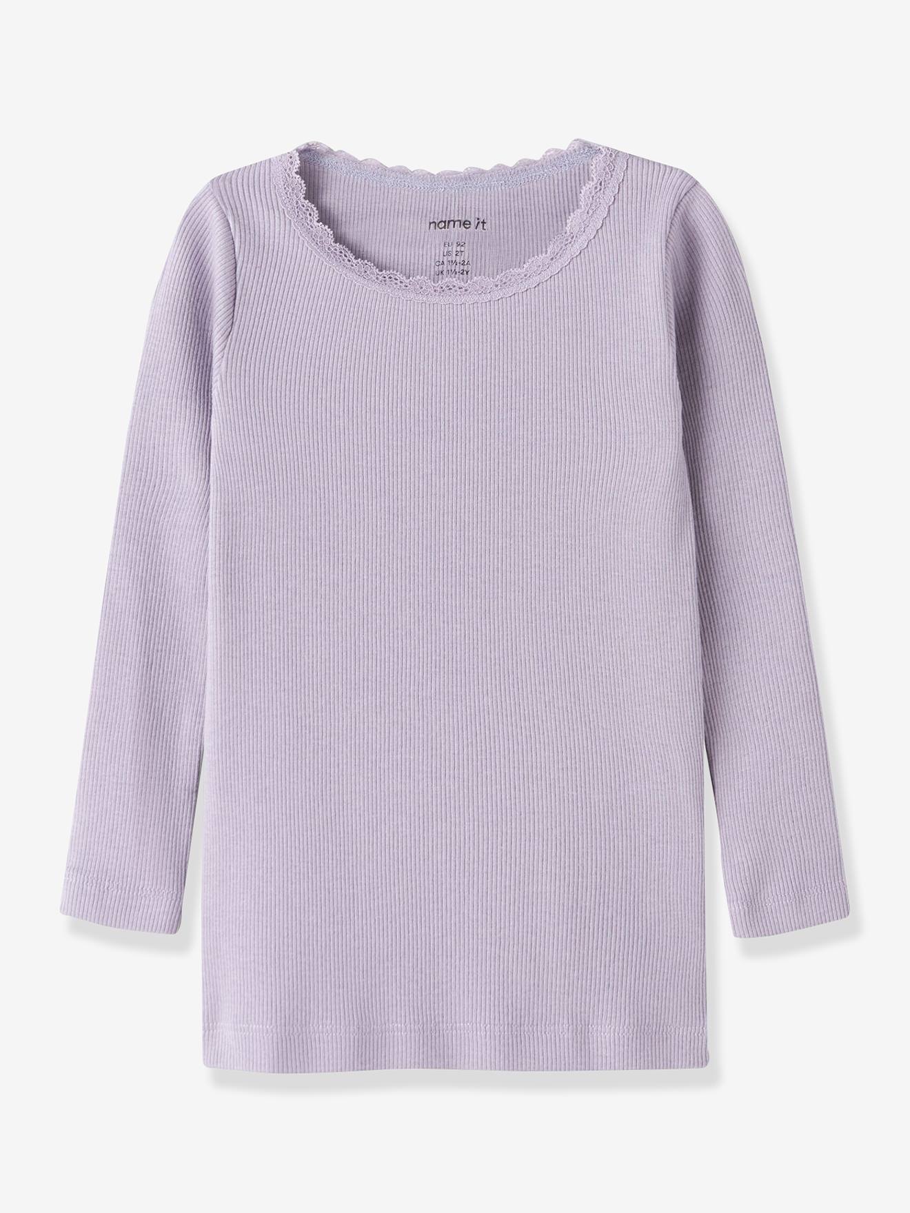 Langarmshirt NMFKAB Mädchen NAME IT pulver lila Gr. 92/98