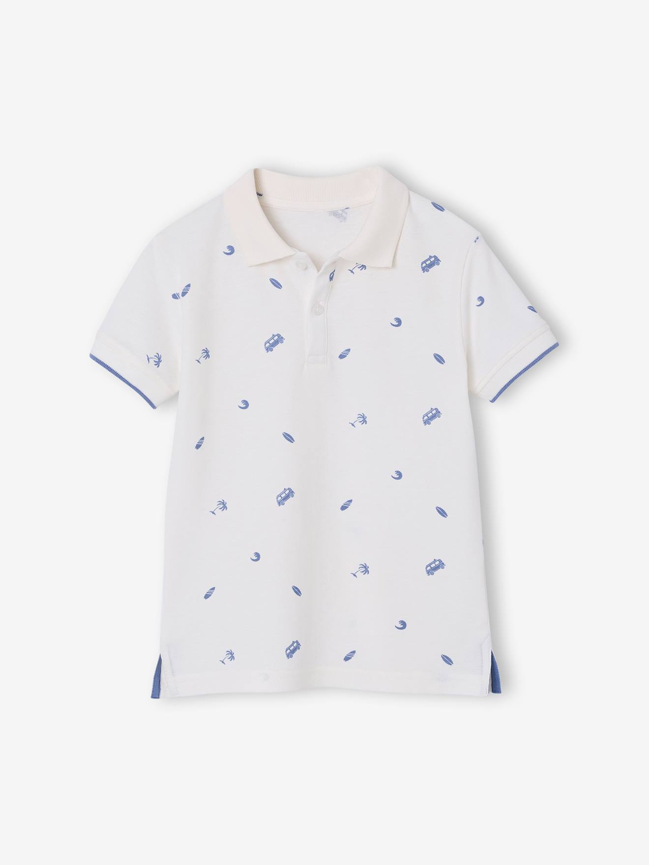 Jungen Poloshirt mit Allover-Print