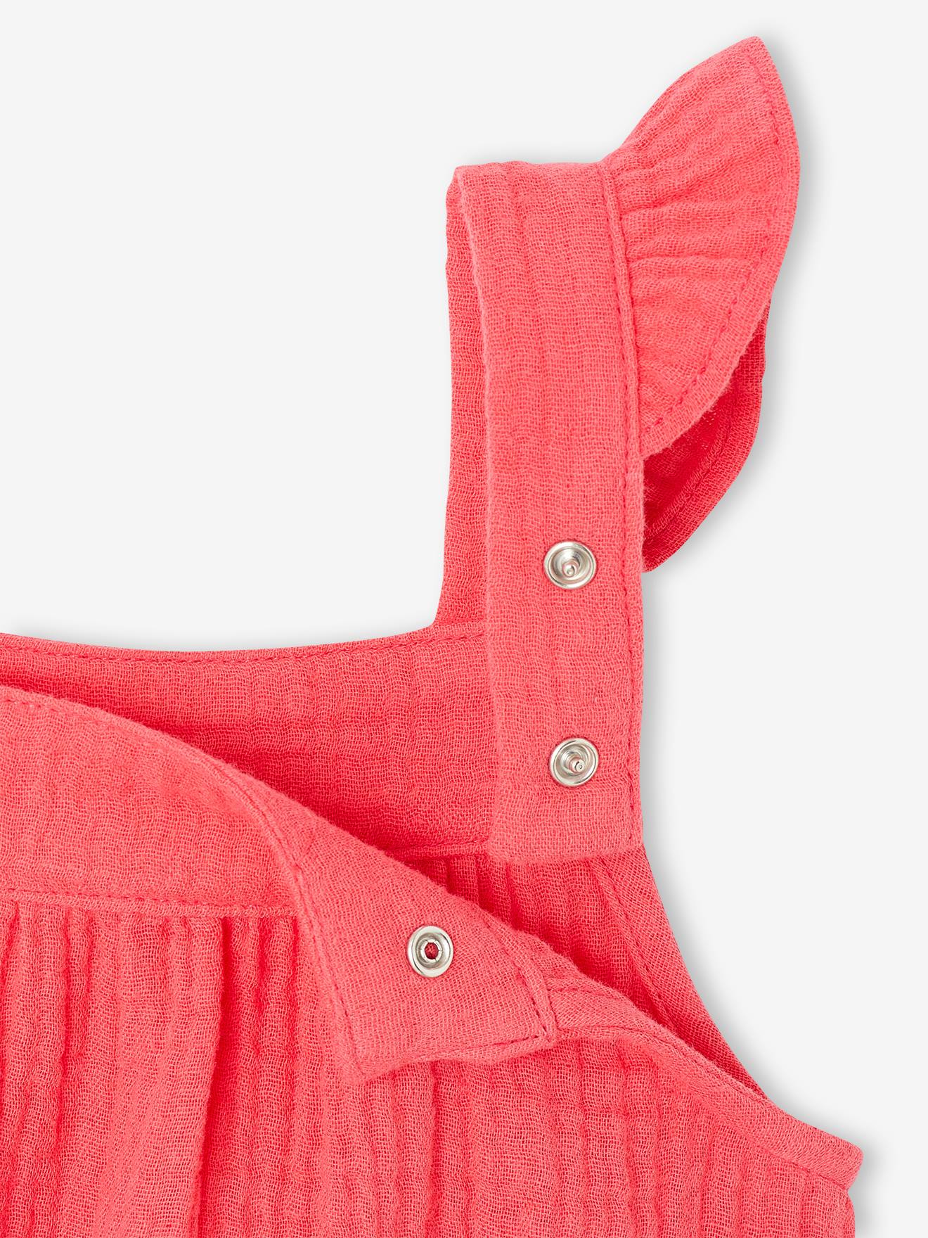 Thumbnail - Kurzer Musselin-Overall Mädchen Baby