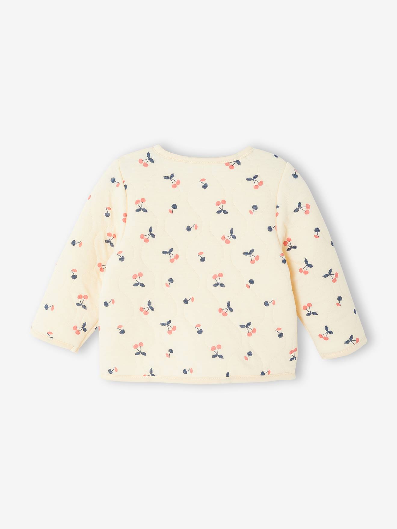 Thumbnail - Gesteppte Baby Jacke mit Allover-Print vanille