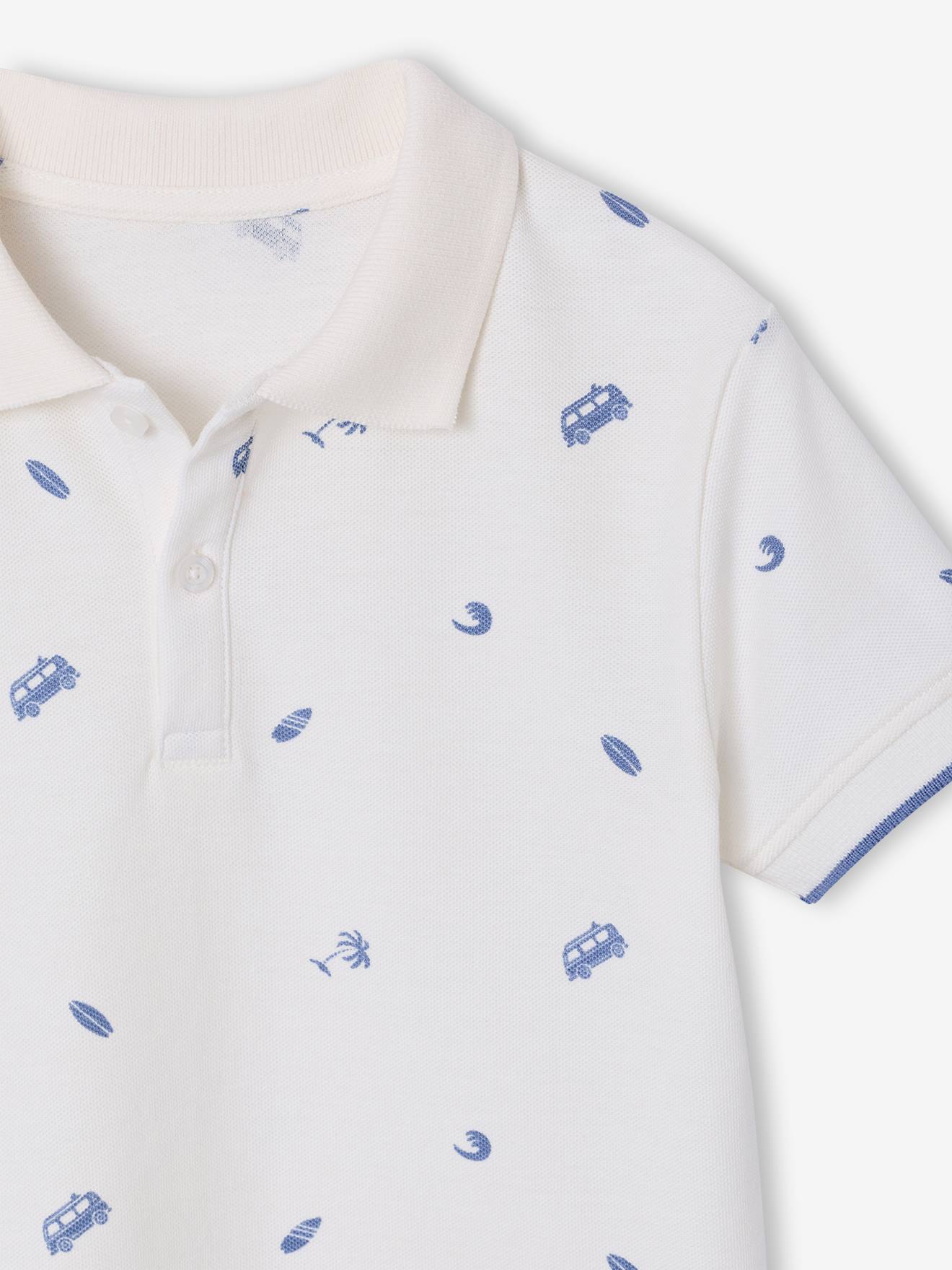 Thumbnail - Jungen Poloshirt mit Allover-Print