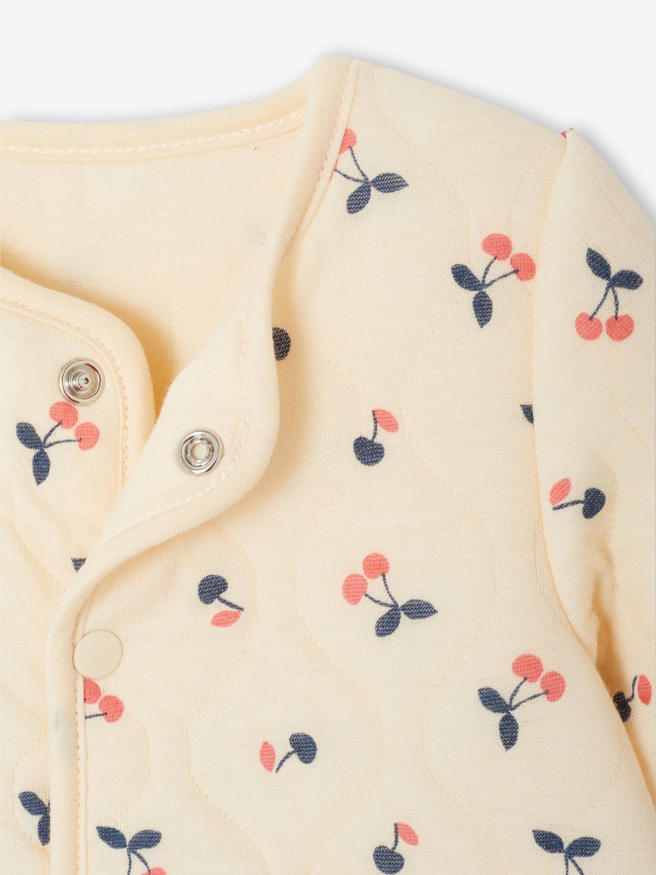 Thumbnail - Gesteppte Baby Jacke mit Allover-Print vanille