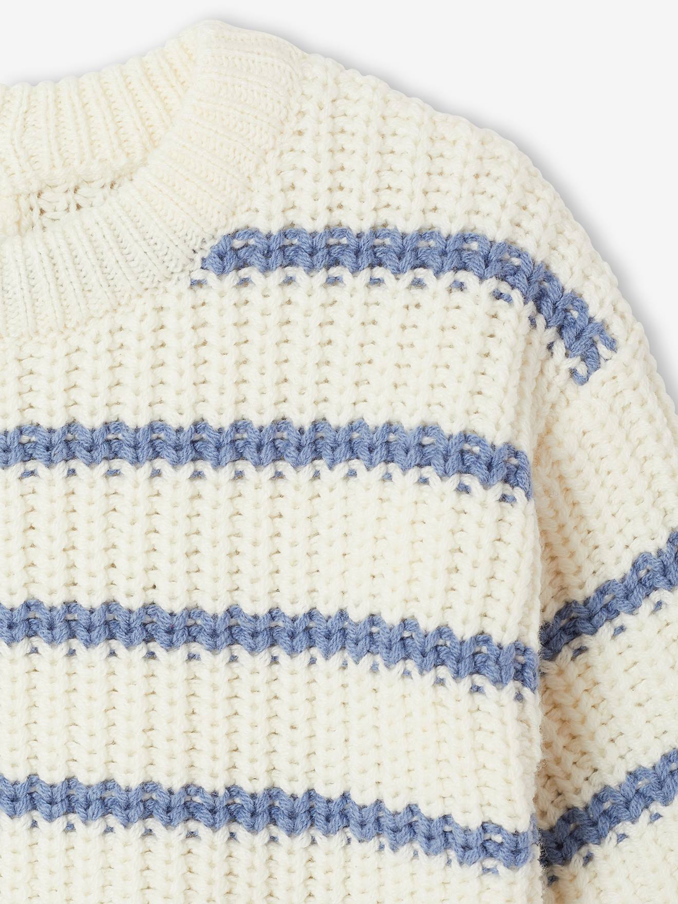 Thumbnail - Streifenpullover Baby mit Knöpfen hinten