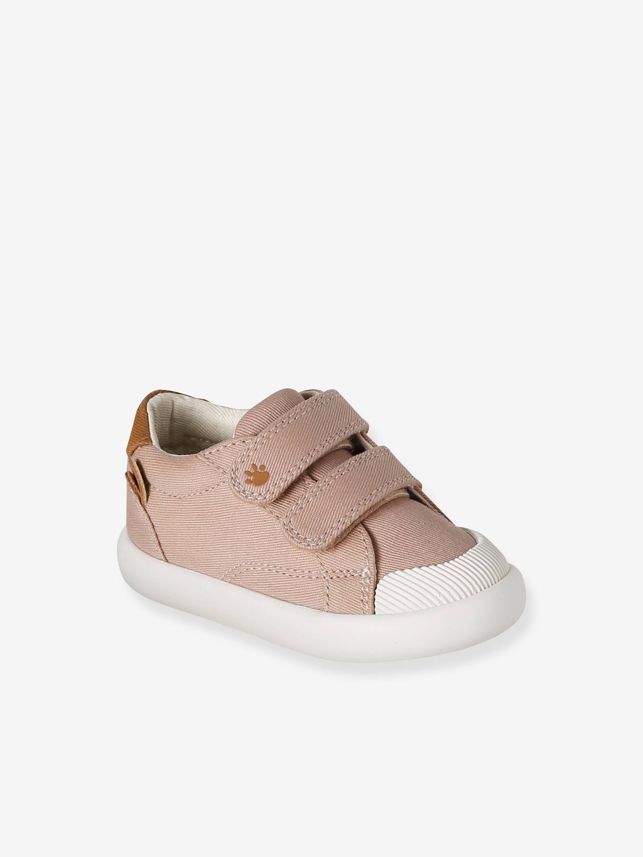 Jungen Baby Stoff-Sneakers, Klett beige Gr. 20 von vertbaudet